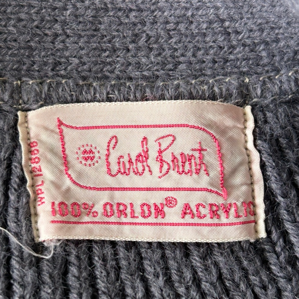 Vintage Charcoal Gray Knit Button-Up Sweater Vest - Picture 3 of 3